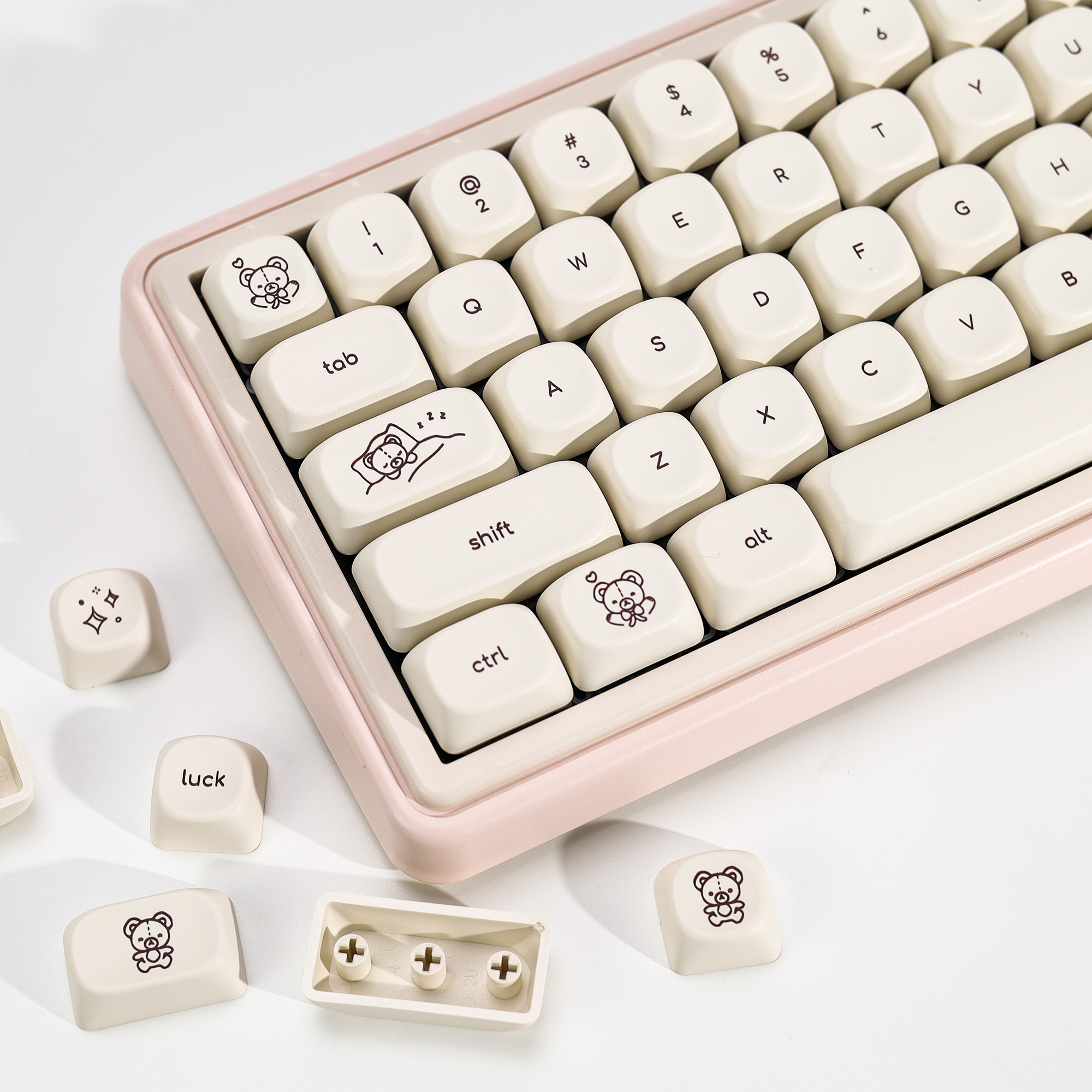 Gaming Accessories Aesthetic - KBDiy Cute Bear Tales Keycaps Retro