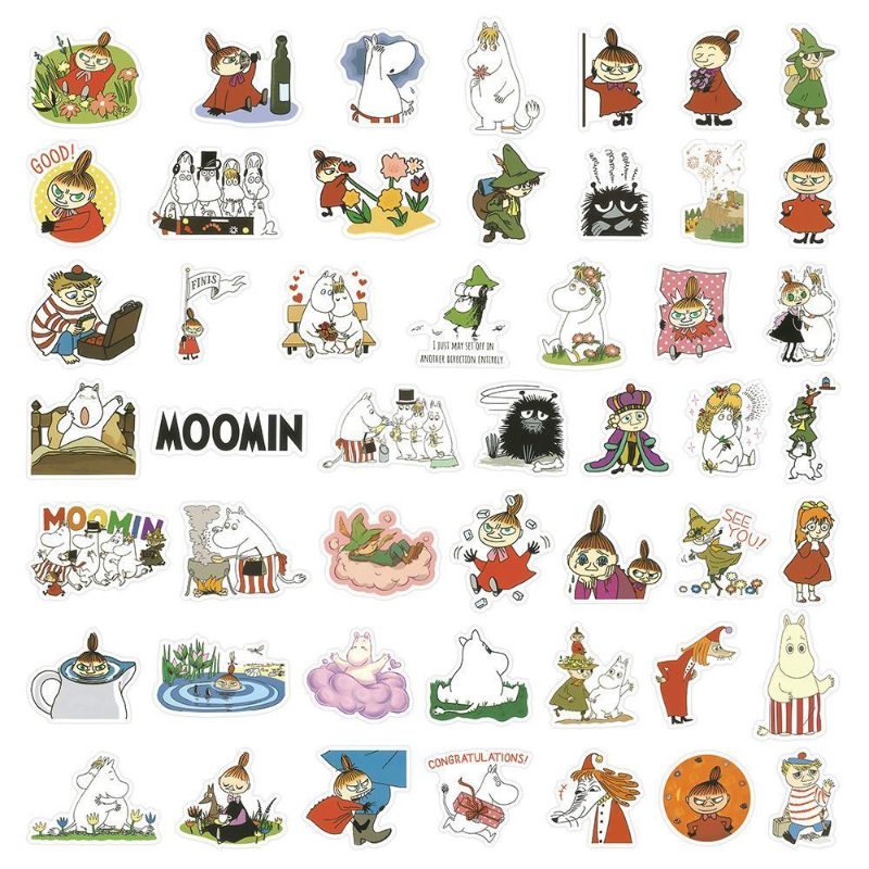 Gaming Accessories Anime - 50PCS Muming Hippopotamus Stickers Cartoon Personalized
