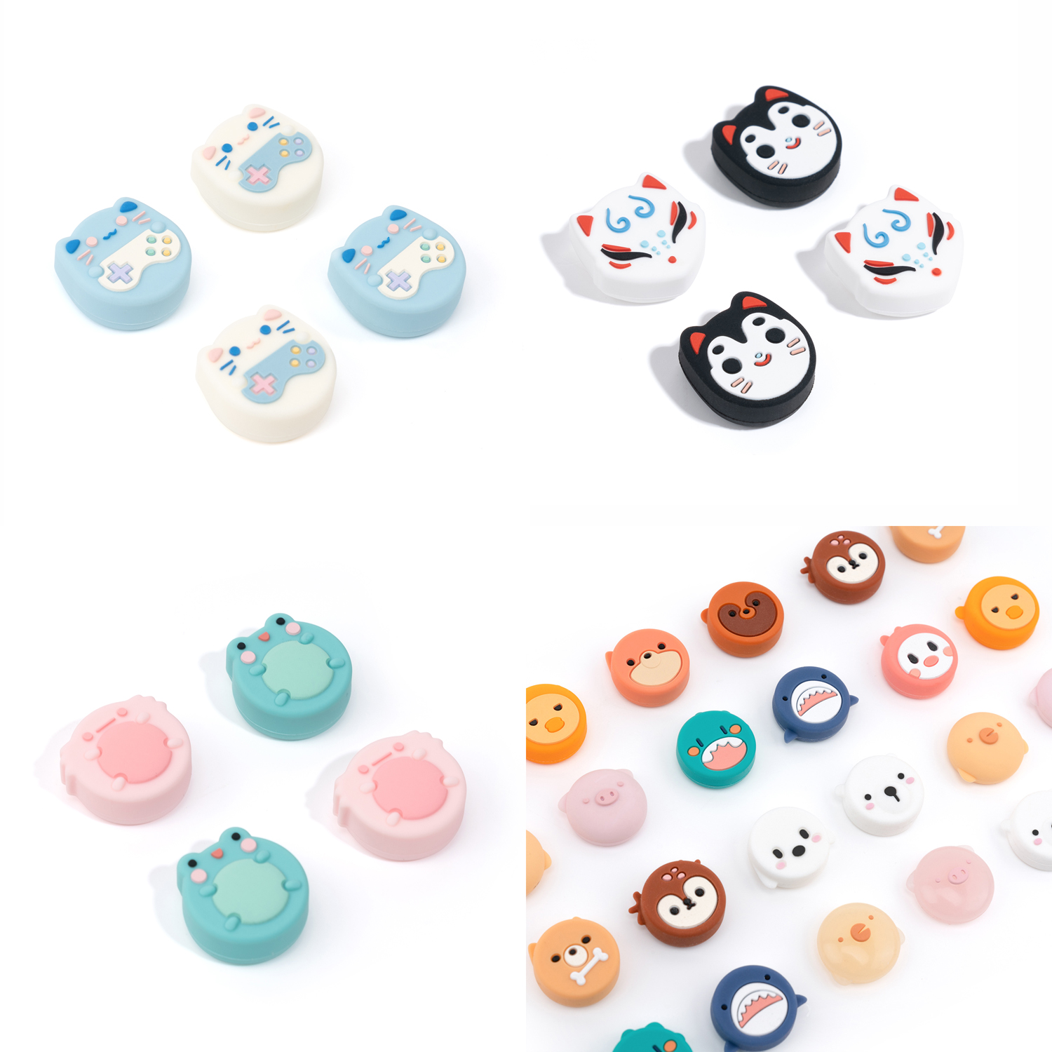 Gaming Accessories Nintendo Switch - Frog Fox Cat Thumb Stick Grip