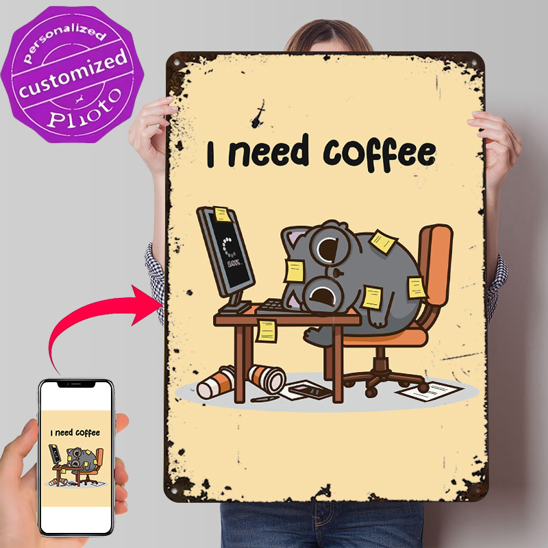 I Need Coffee 3D Texture Metal – Gaming Accessories That You Need Bewertung und Preis