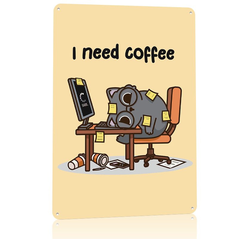 I Need Coffee 3D Texture Metal – Gaming Accessories That You Need Bewertung und Preis
