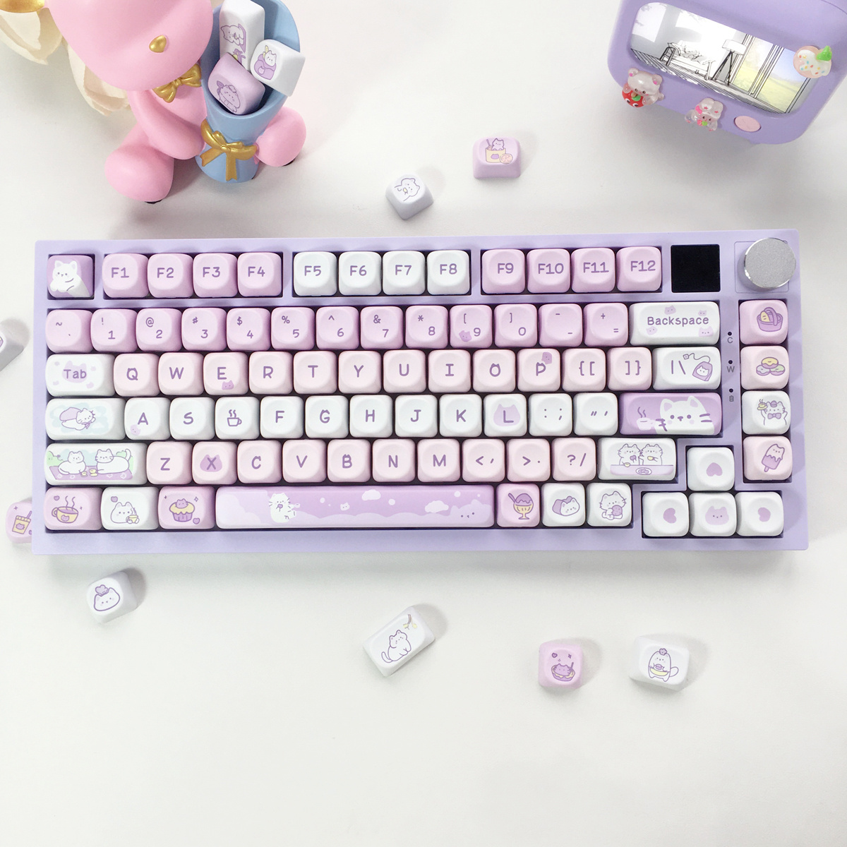 95Keys Dessert Cat Theme Keyca – Gaming Accessories Aesthetic Bewertung und Preis