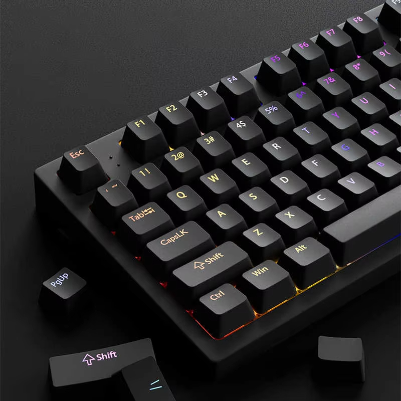 130+ Keys Black Custom Double  – Gaming Accessories Aesthetic Bewertung und Preis